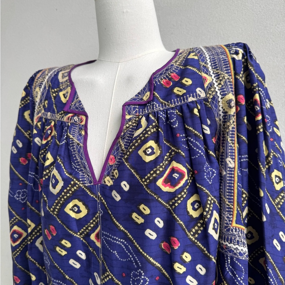 Isabel Marant Blue Patterned Top - Picture 4 of 5